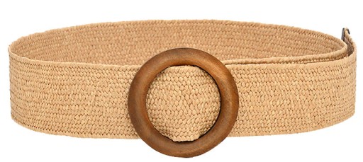 BOHO SLAMENÝ PÁS, ELASTICKÁ BÉŽOVÁ SPONKA