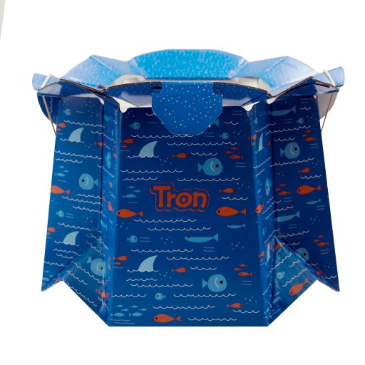 Tron - ekologický, skladací jednorazový nočník pre deti, RYBY