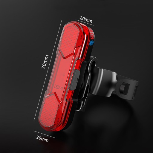 LED ZADNÁ BICYKLE LAMPA, USB BATÉRIA