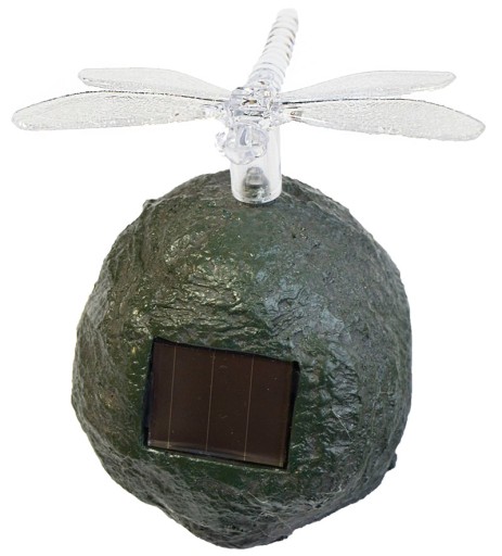 LED solárne svietidlo BUTTERFLY DRAGONFLY na kameni RGB P-605