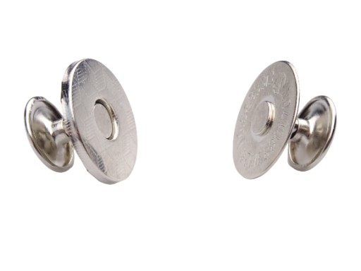 Magnetická spona na tašku s 2 striebornými nitmi 18 mm