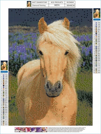 Diamantové vyšívanie HORSE Diamantový obraz HORSES MOSAIC 5D diamantový rezací papier