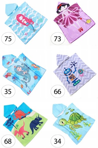 PLÁŽOVÝ OTERÁK S KAPUČOU 60x120 RÝCHLOSUŠENIE BAZÉNOVÉ VZORY PONČO