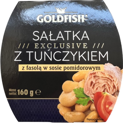 TUniakový šalát s fazuľou v paradajkovej omáčka 160g zlatá rybka