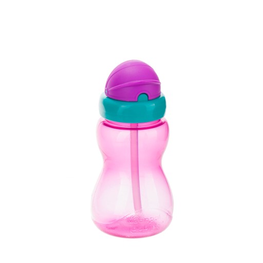 CANPOL Hrnček, fľaša na vodu so slamkou, tuba, 270 ml, 4 farby