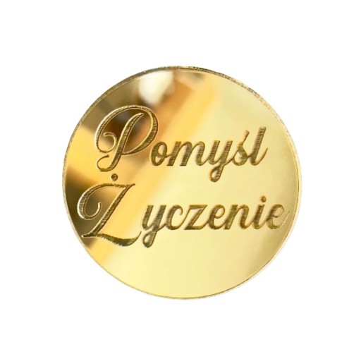 Vytvorte si prianie k narodeninám Dekorácia Gravírovanie kruhu Zlaté zrkadlo z plexiskla