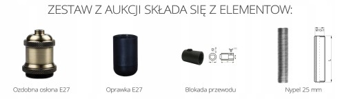 SADA KRYTU DRŽIAKA ŽIAROVKY LOFT STARÉ ZLATÉ E27 S GOLÍROM