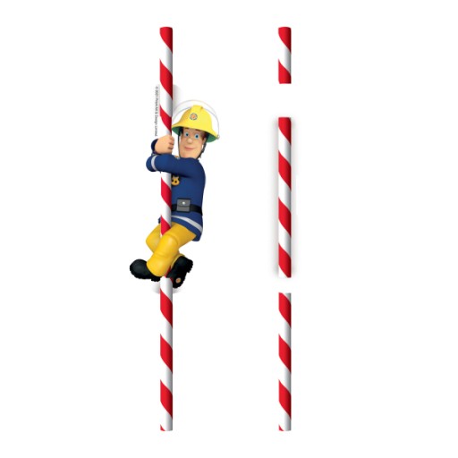 Papierové slamky Fireman Sam, 8 ks.