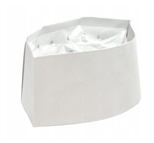 Čiapka biela, 25 kusov, papier, 8,5 cm x 27,5 cm
