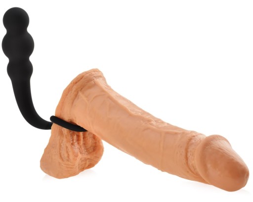 PLUG GUĽOVÝ MASÁŽER PROSTATY S KRÚŽKOM NA SEMENNÍK