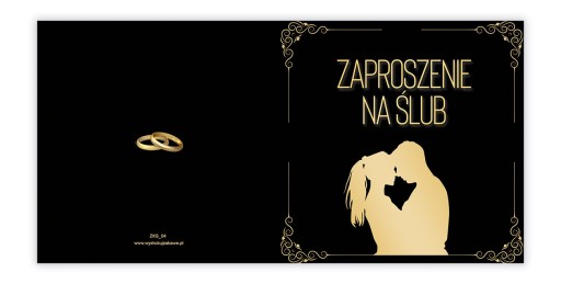 Svadobné pozvánky pre pár pripravený čierna obálka ZKS_04
