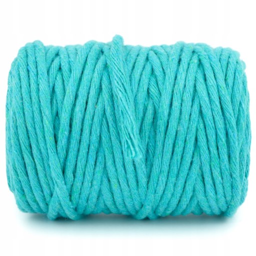 Macrame bavlnená šnúrka 5mm 50m morská zelená
