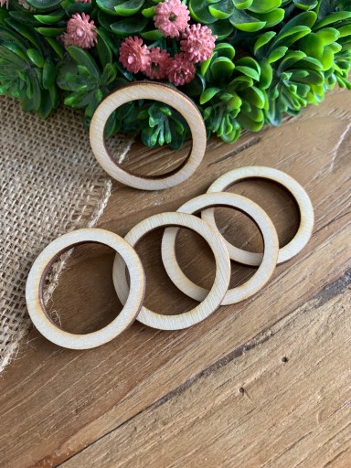 Mini Macrame macrame kruhová obruč 4 cm sada 5 kusov