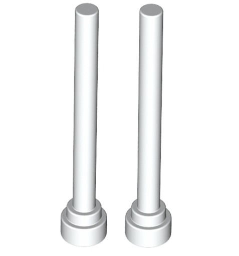 LEGO Anténa 1x4 plochá biela (3957/395701) x2