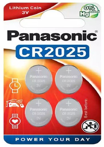 Lítiová batéria PANASONIC 3V CR 2025 4 kusy