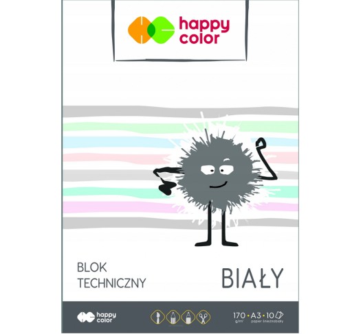 Technický blok A3 10K HAPPY COLOR Farba Biela