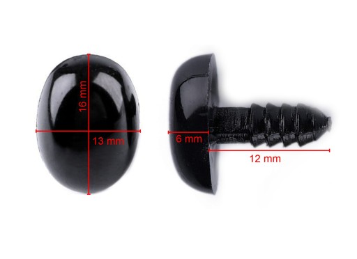 BEZPEČNOSTNÁ SVORKA OČI 13x16 mm BEZPEČNOSTNÉ OČI S4