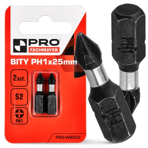 NÁRAZOVÉ HROTY NÁRAZOVÝ BIT SILNÝ SKRUTKOVACÍ BIT PH1 25 MM