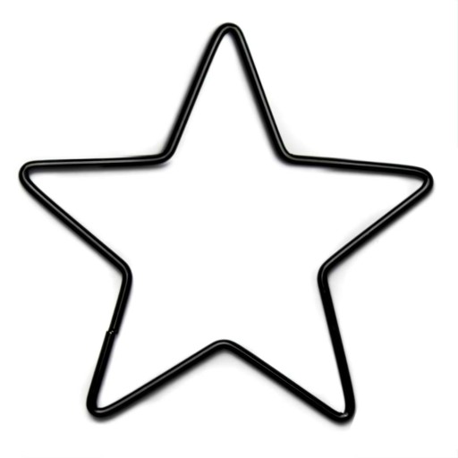 Dekorácia KOVOVÝ RÁMČEK BLACK STAR 14 cm