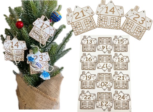 ADVENTNÝ KALENDÁR PRE DETI DIY VIANOČNÉ DOMČEKY 24KS SLADKOSTI ÚLOHY