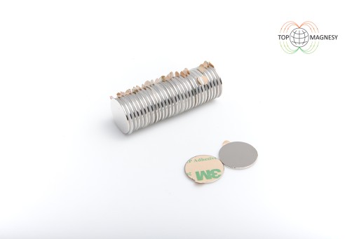 Cylindrický magnet MW 20x1 N38 s lepidlom 3M - 10 ks