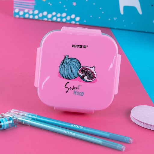 Obedovka pre deti, ružový raňajkový box 370 ml KITE