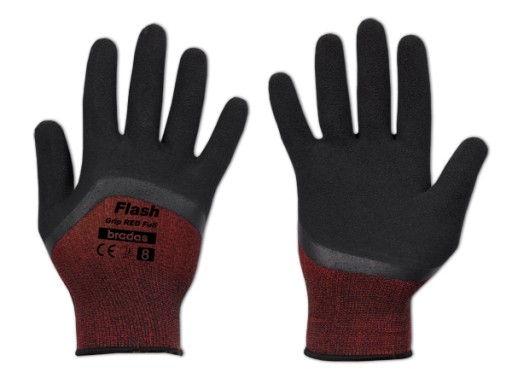 Bradas Flash Grip Red Úplné ochranné rukavice, veľkosť 10