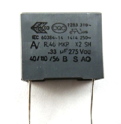 Arcotronics fólia 0,33uF 330nF 20% 275V AC 10ks