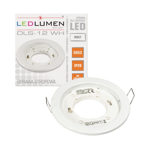 GX53 LED okrúhle halogénové stropné svietidlo, BIELE