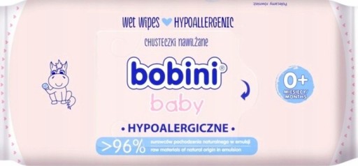 BOBINI hypoalergénne vlhčené obrúsky 60 kusov