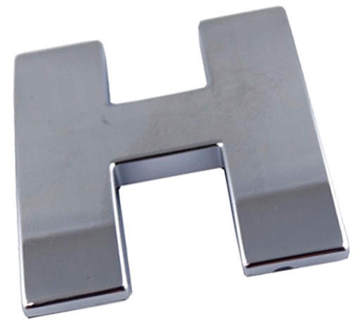 ZNAK PÍSMENO PÍSMENO CHROME H H VEĽKÉ 5,6CM Z9T94