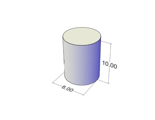 Cylindrický neodymový magnet MW 8x10 N38