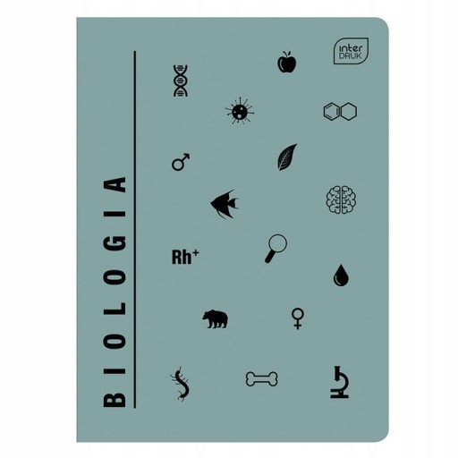 Zápisník A5, 60 štvorcových listov BIOLOGY INTERPRINT
