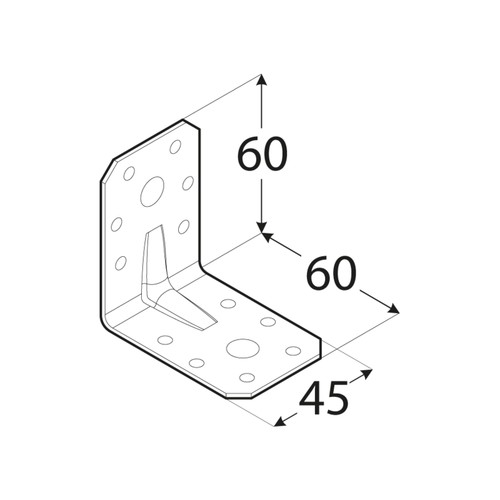 MONTÁŽNY UHOL KONEKTOR 60X60X45 KPL6 DOMAX