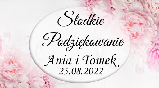 Etikety nálepky na svadobnú tortu S MENÁMI
