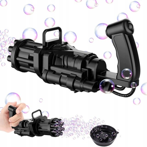 BUBBLE GUN stroj na mydlo kompletná sada s tekutinou