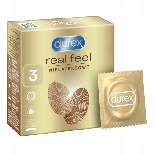 DUREX REAL FEEL Nelatexové kondómy 3 ks
