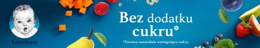 GERBER dezert v tube, jablko, čučoriedka, banán, 80g