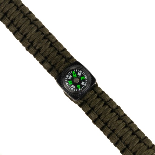 NÁRAMOK NA PREŽITIE 5 V 1 PÁSOVÝ KOMPAS FLINT ROPE BLADE LANO PARACORD