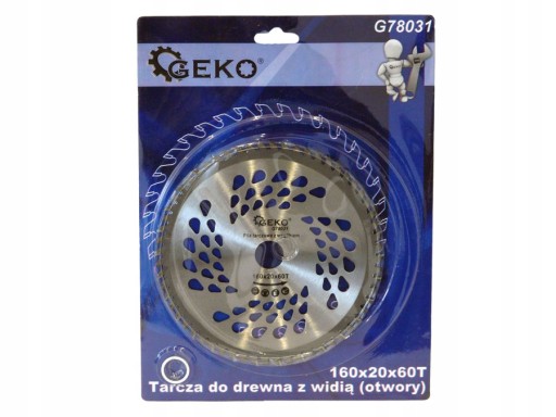 Kotúč na drevo 160x20x60T (otvory) GEKO G78031