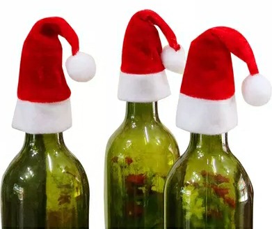 MINI SANTA ČIAPKA, DEKORÁCIA FĽAŠIE, PRÍBORY