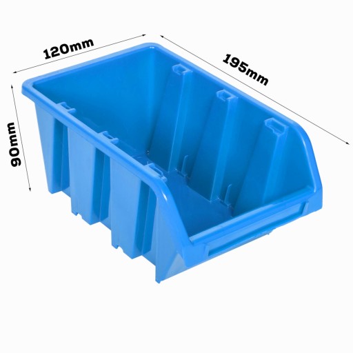 5x odpadkový box dielenský kontajner 120x195x90 modrý