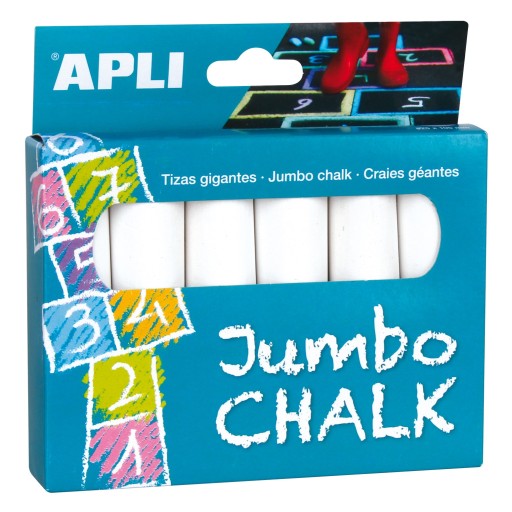 Apli Kids Jumbo White Chalks 6 kusov