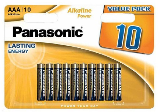 10x VÝKONNÁ BATÉRIA PANASONIC ALKALINE LR03 AAA 1,5V