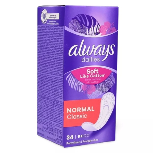 Hygienické vložky Always (34 ks) Mäkké ako bavlna NORMAL Classic