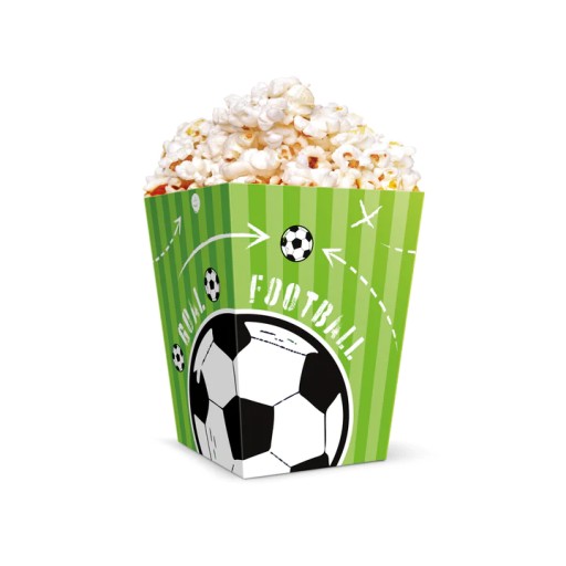 Futbalové krabičky na popcorn 6 kusov