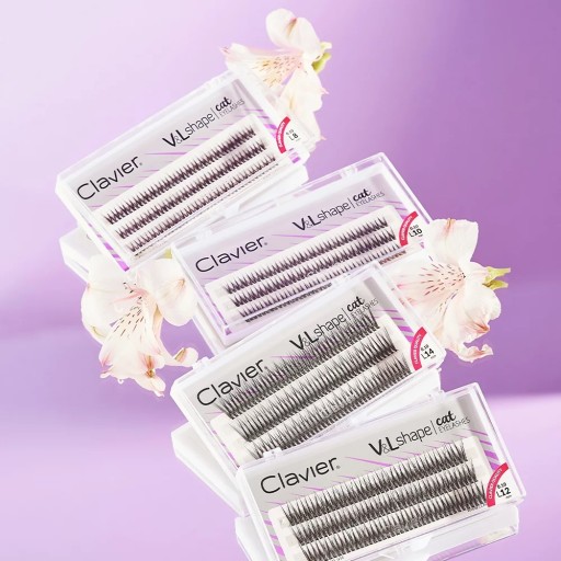 Clavier V&L Shape mačacie mihalnice L natočenie - 10 mm