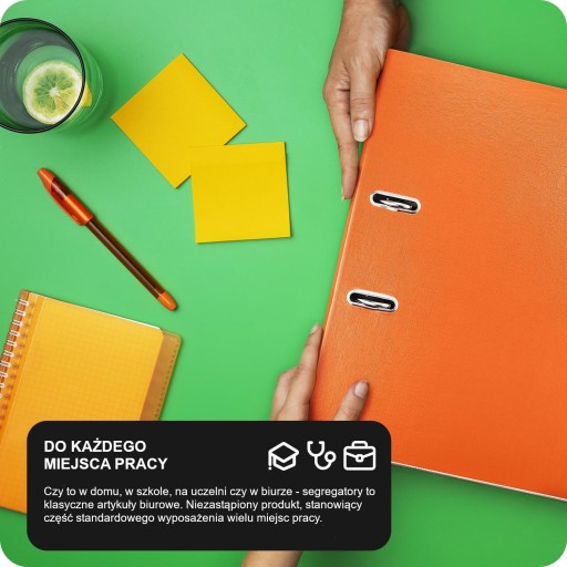 ČIERNY A4 pákový zakladač PP EKOBOX šírky 80mm do kancelárie