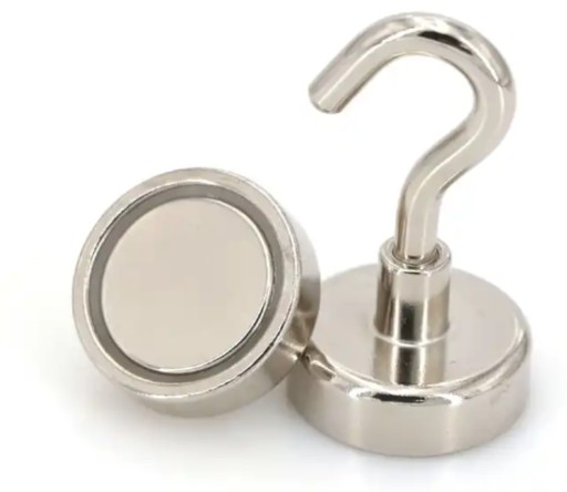 MAGNETICKÝ DRŽIAK SILNÝ NEODYMIOVÝ MAGNET S HÁKOM Ø20 mm 9kg