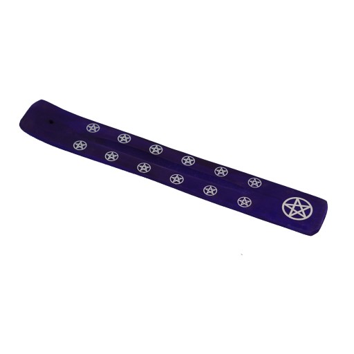 Drevený držiak na vonné tyčinky, fialová hviezda